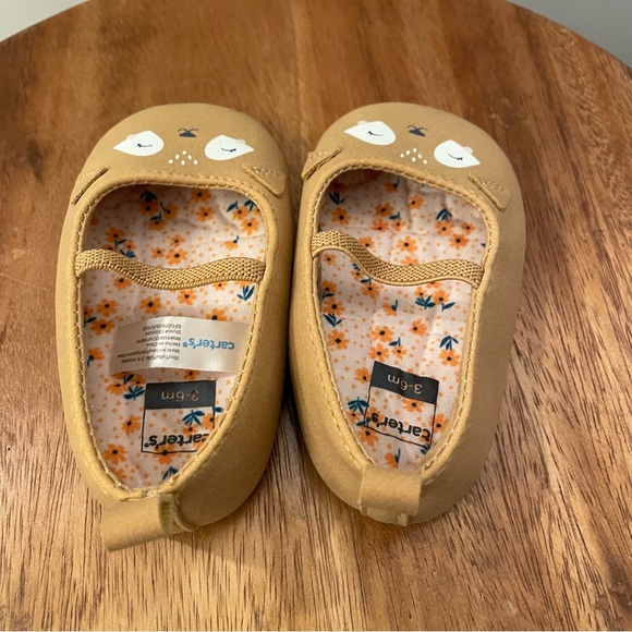 NWOT Carters Baby girls soft bottom ballet flats size 3-6mo - Picture 4 of 5